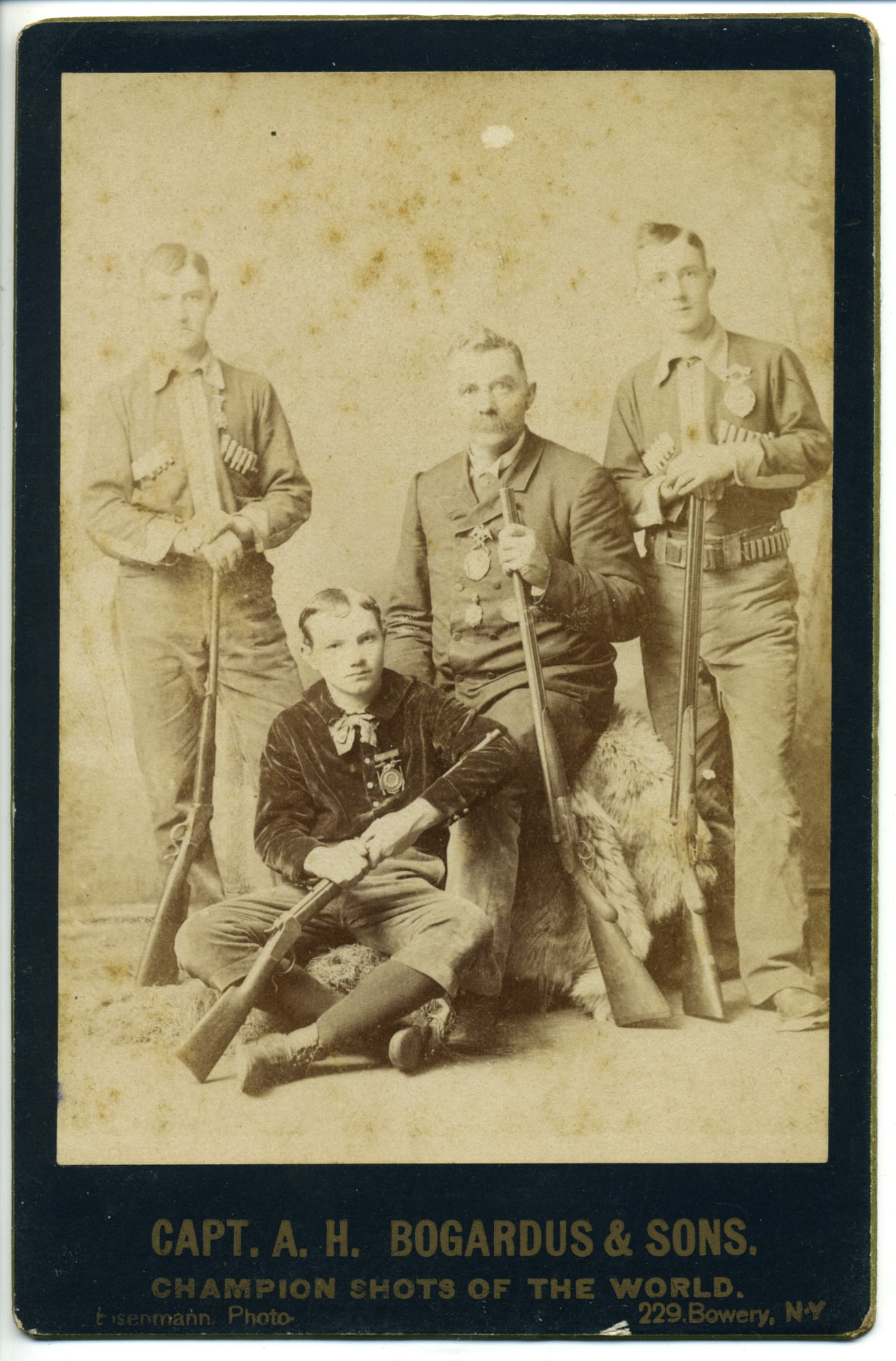 Cabinet card Capt. A. H. Bogardus & Sons, Champion Shooters (1 of 1)