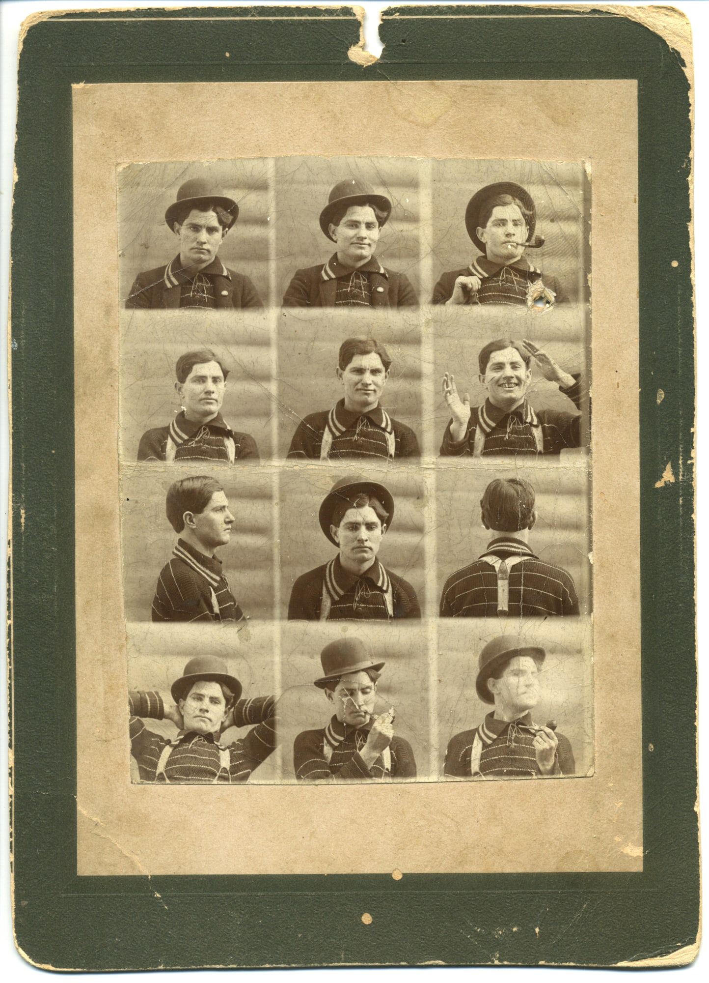 Albumen Composite of Actor’s Facial Expression Studies, c. 1890s (1 of 1)