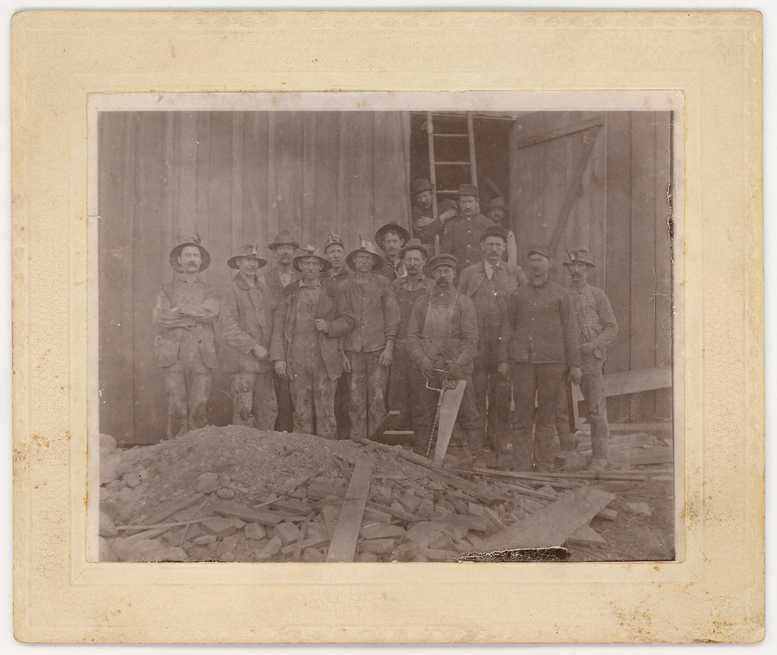 Occupational Photograph of Miners with Tools (1 of 2)