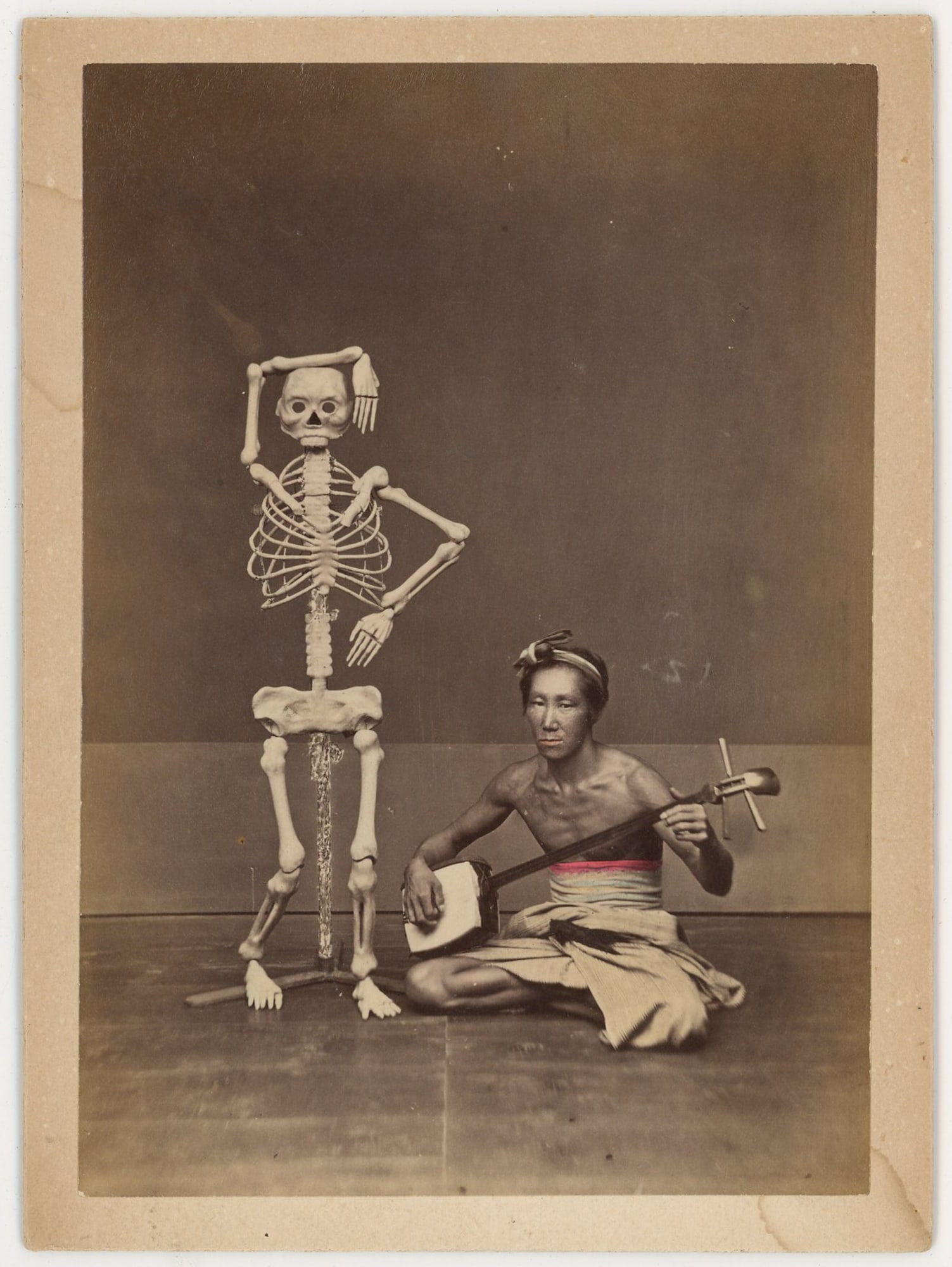 Japanese Musician with Skeleton Studio Photograph (1 of 1)
