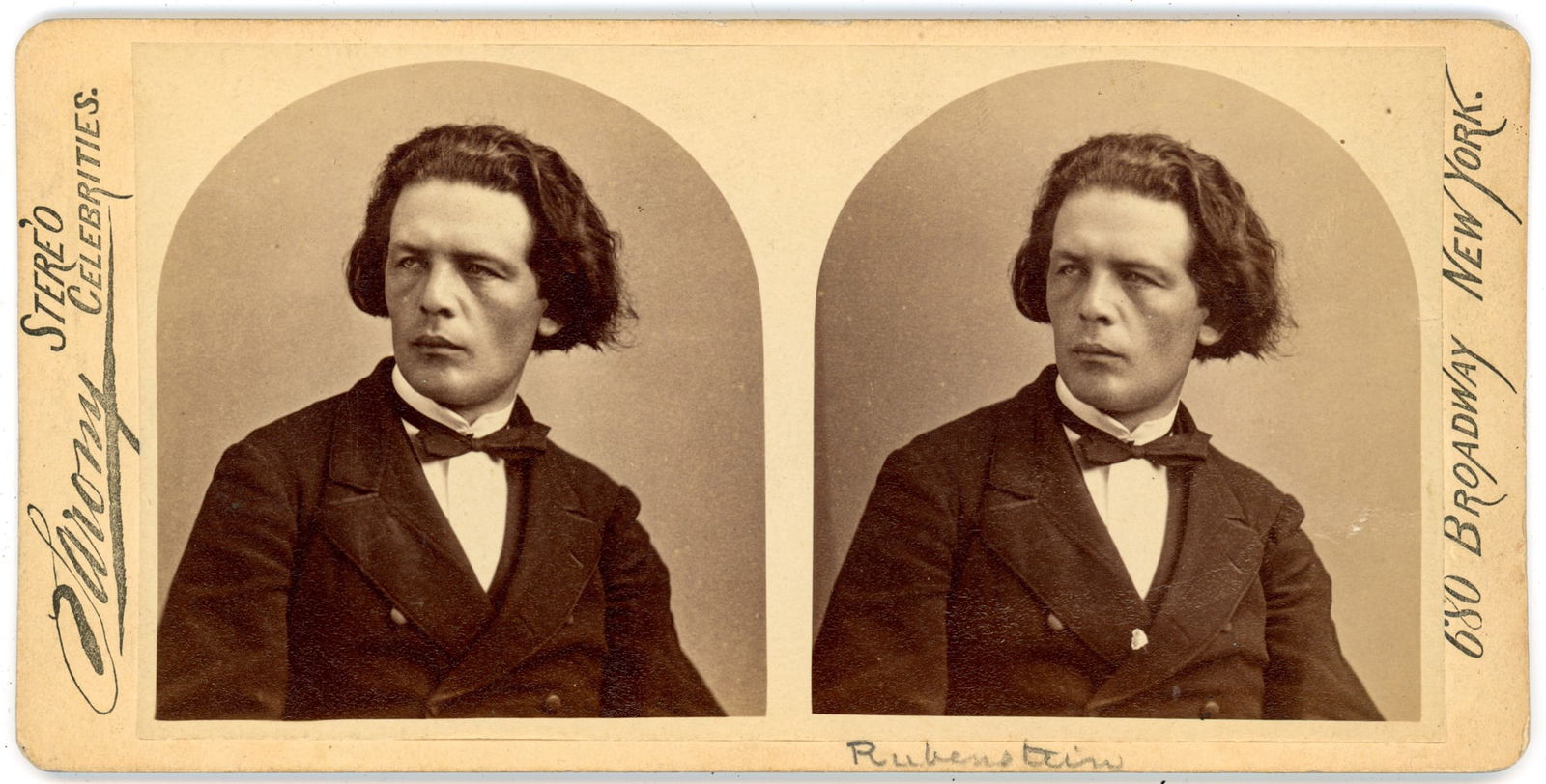 Sarony “Stereo Celebrities” Stereoview of Anton Rubinstein - 2
