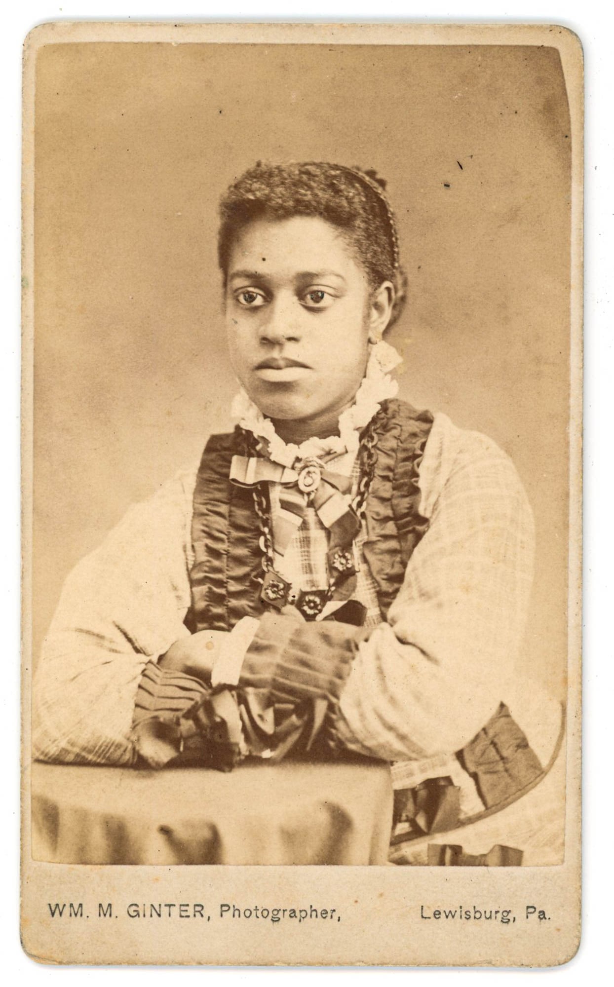 CDV, Young African American Woman, Wm. M. Ginter, Lewisburg Pa (1 of 2)