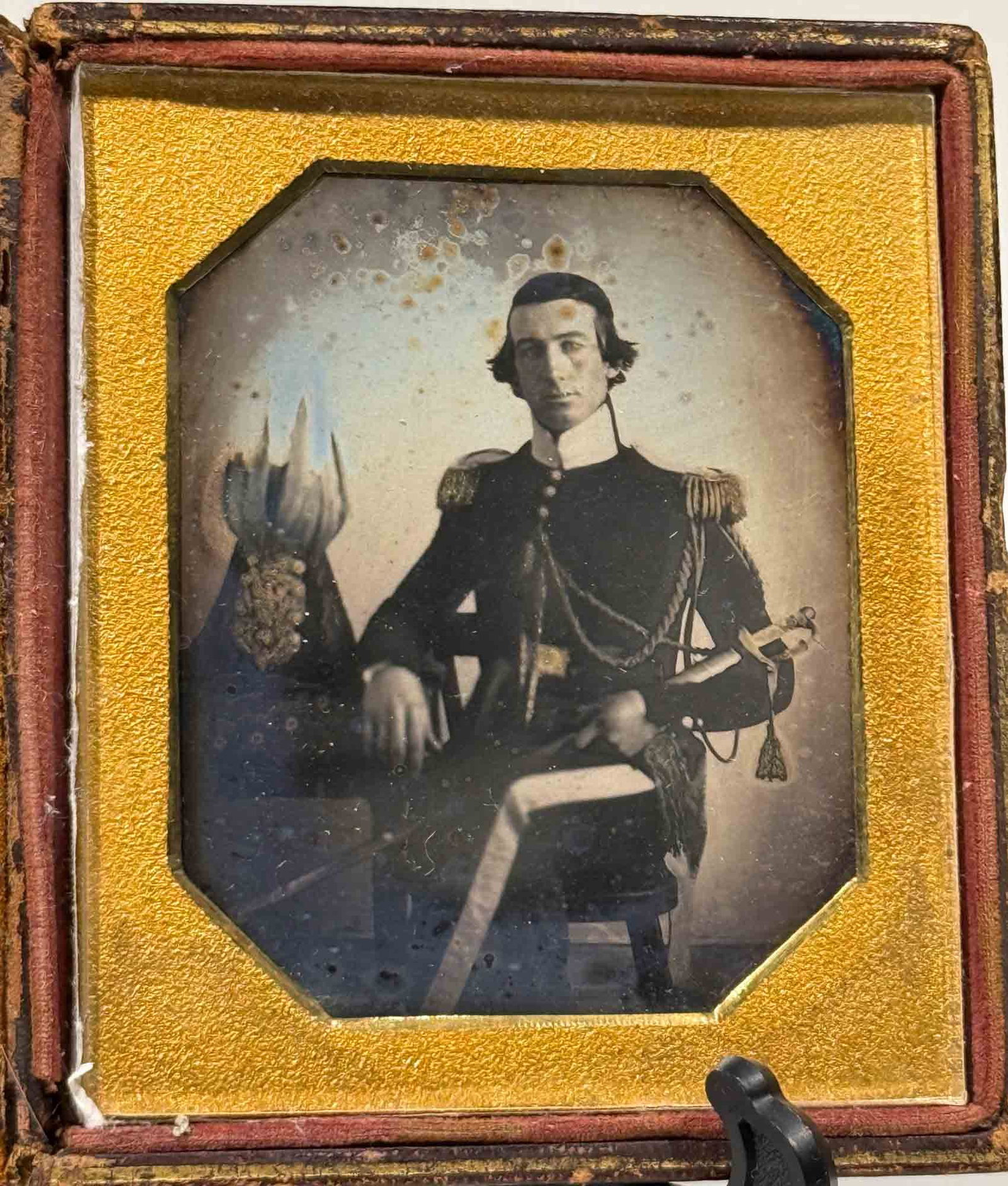 Daguerreotype, Unidentified Militia Officer, Cased (1 of 4)