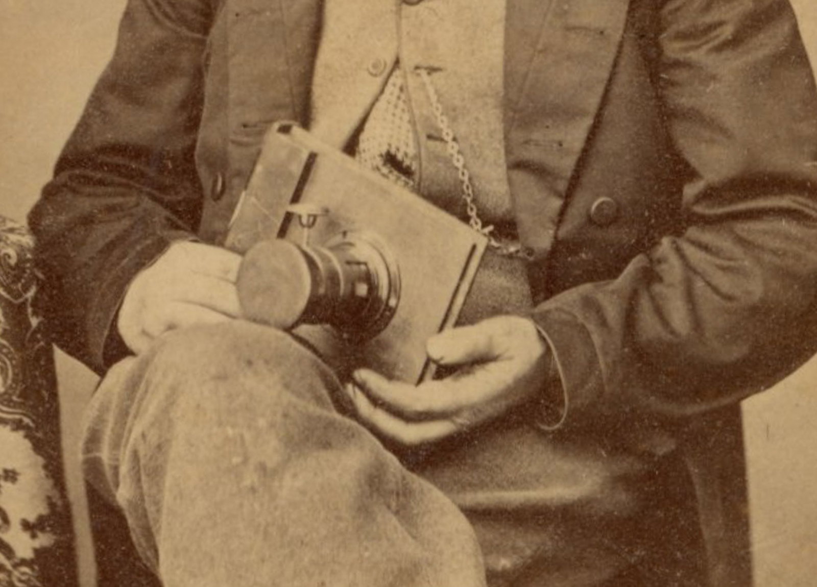 CDV Photographer Self-Portrait with Camera, Johnson's, Abingdon IL (1 of 3)