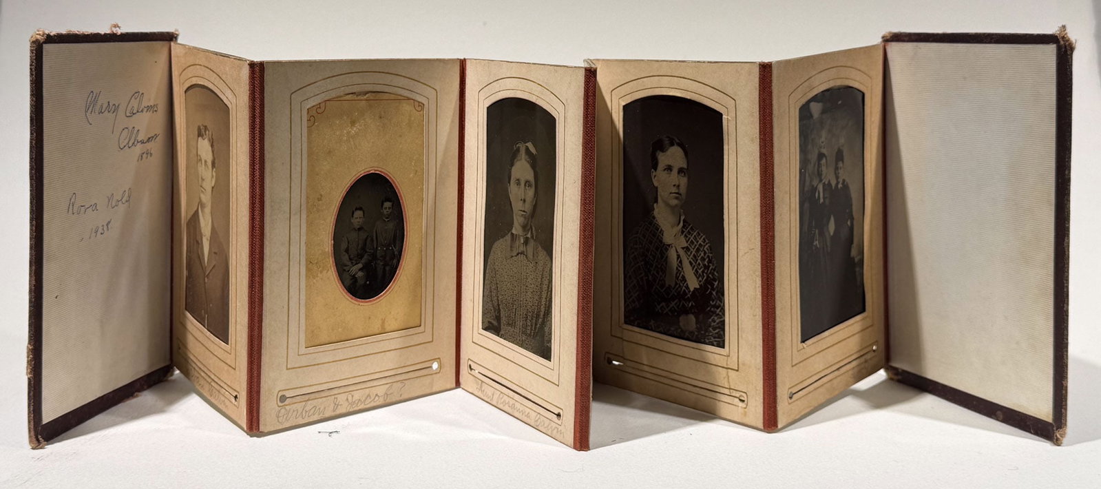 Accordion Style Album, With CDVs and Tintypes, 1896 (1 of 9)