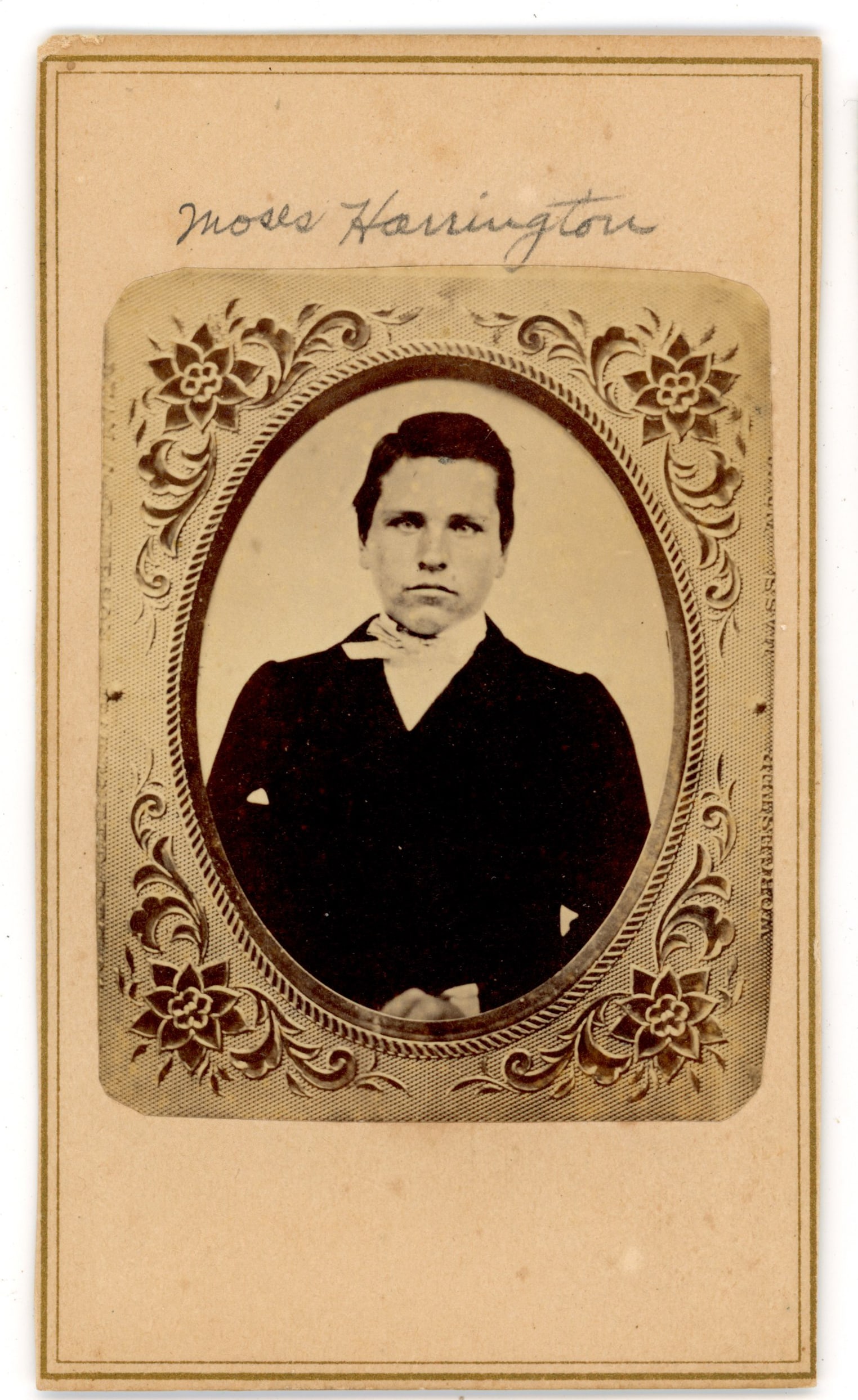 CDV, Cased Image Copy - Moses Harrington, E. O. Eddy, Wallingford, Vermont (1 of 2)