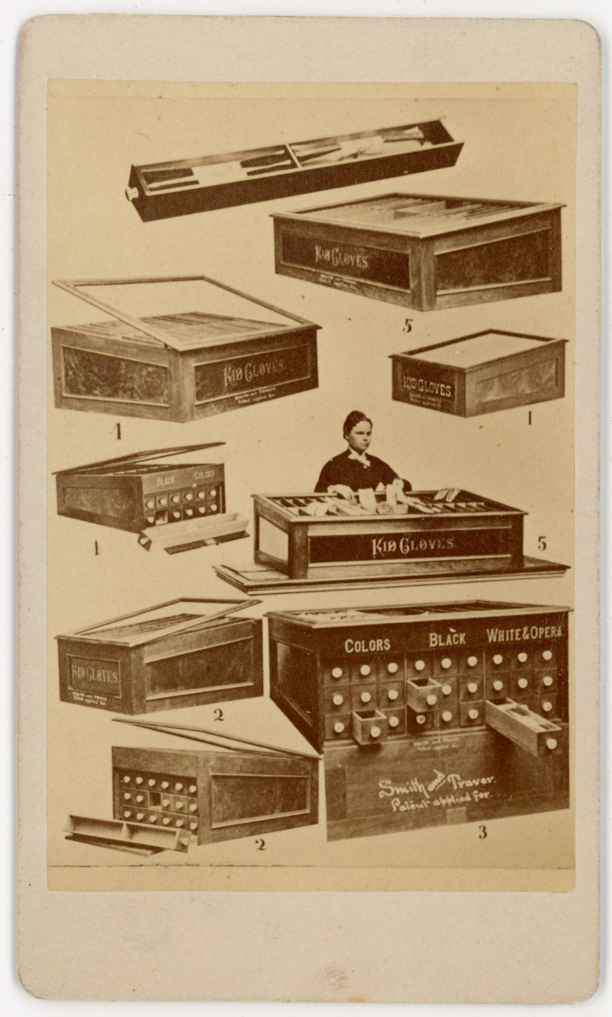CDV Smith and Traver Kid Glove Showcase, Lewis Coleman Boston (1 of 3)