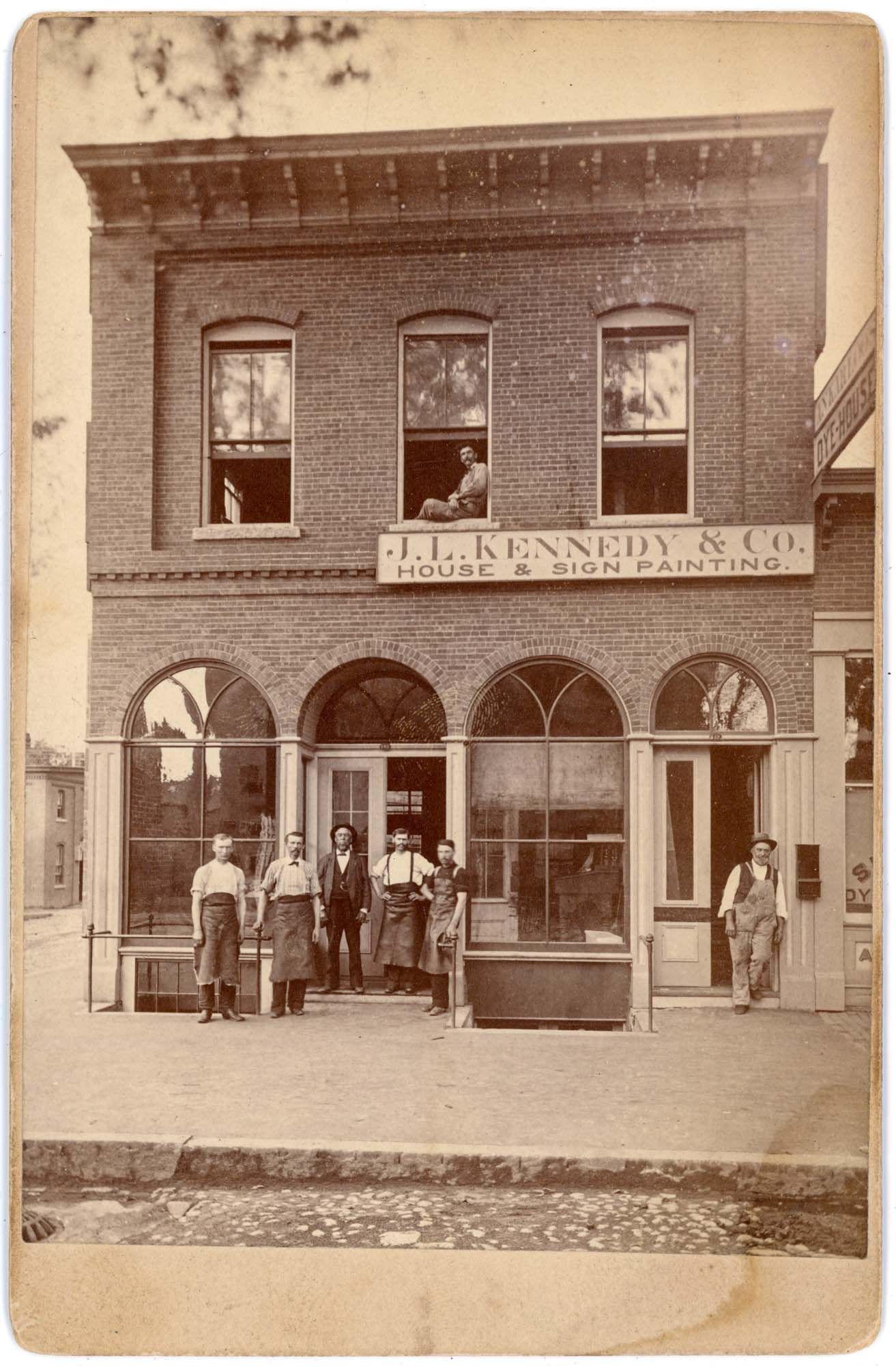Cabinet Card, J.L. Kennedy House & Sign Painting Staff, Boston (1 of 2)