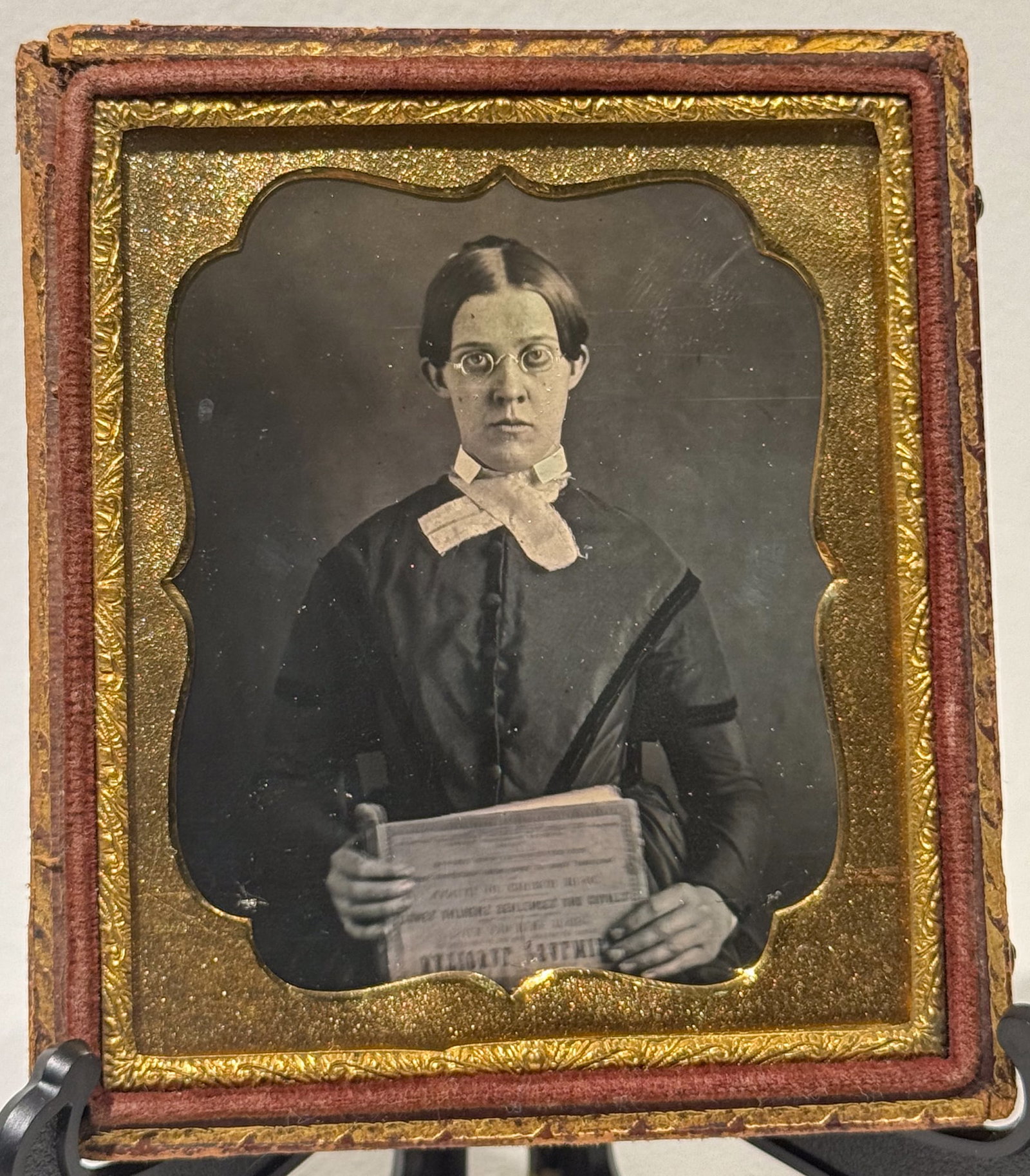 Daguerreotype, Woman with National Psalmist, Lowell Mason, c.1848 (1 of 2)