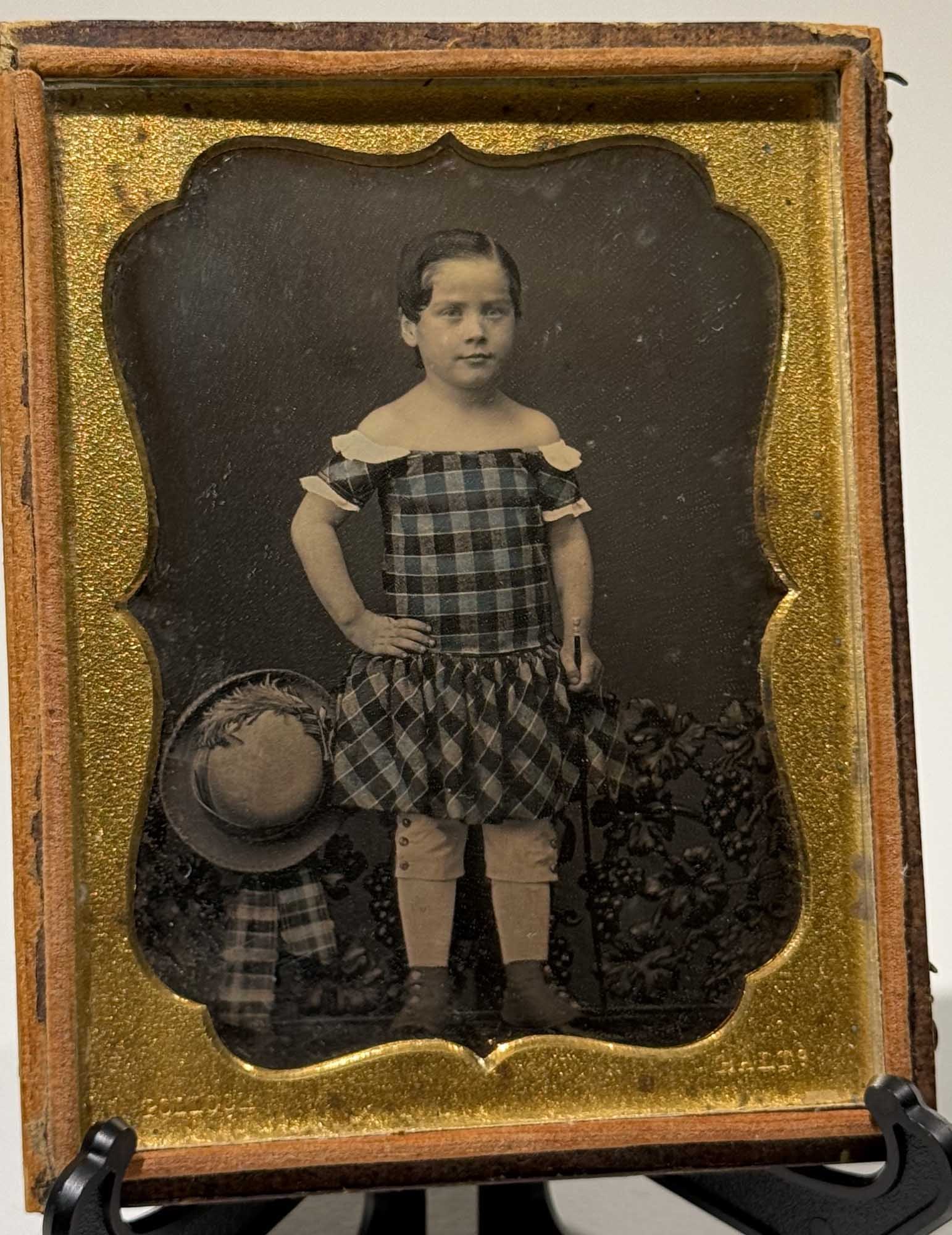 Ambrotype, Unidentified Girl in Plaid Dress, Pollock, Baltimore (1 of 5)