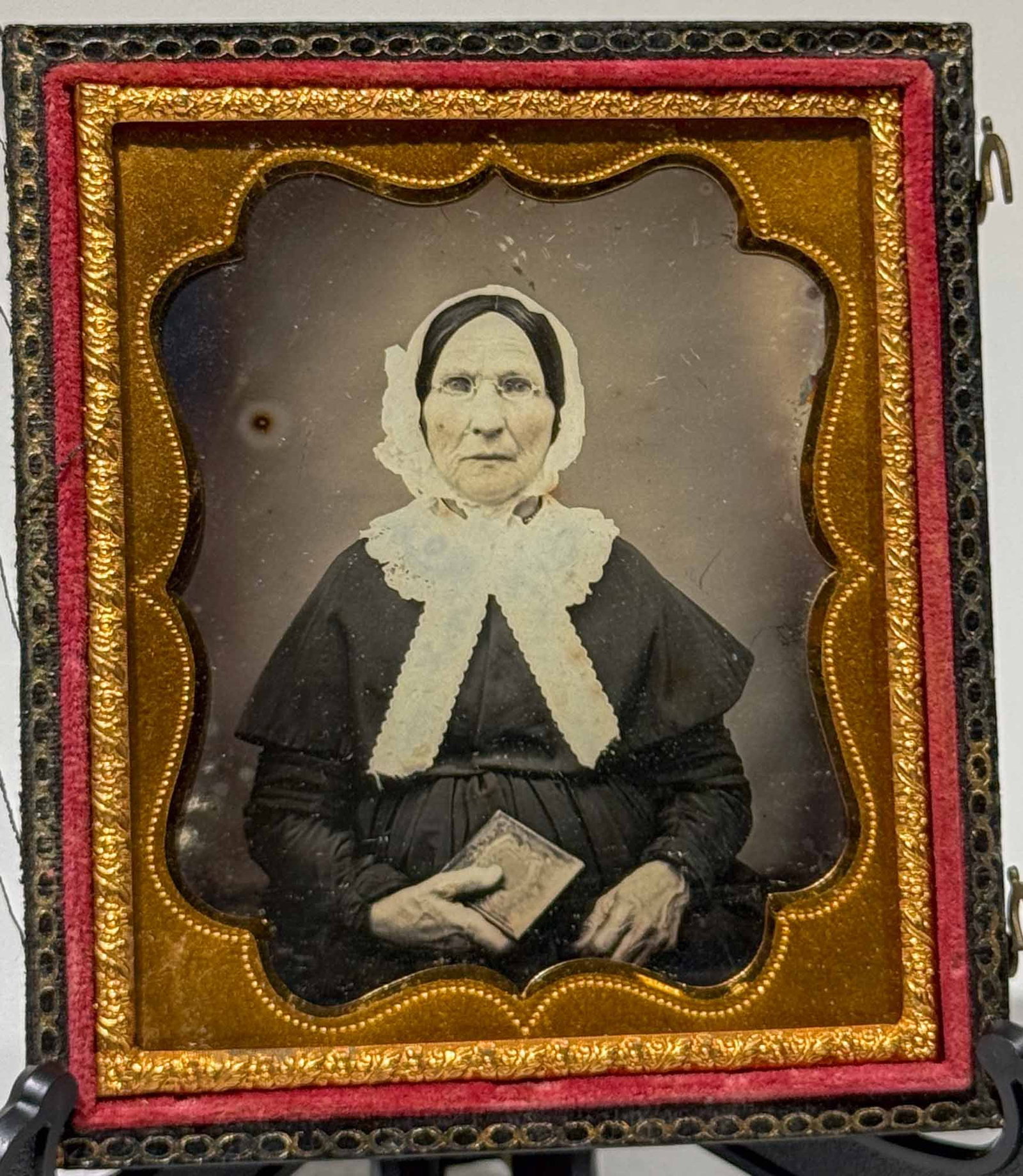 Daguerreotype, Elderly Woman with Book, Eagle Case (1 of 3)
