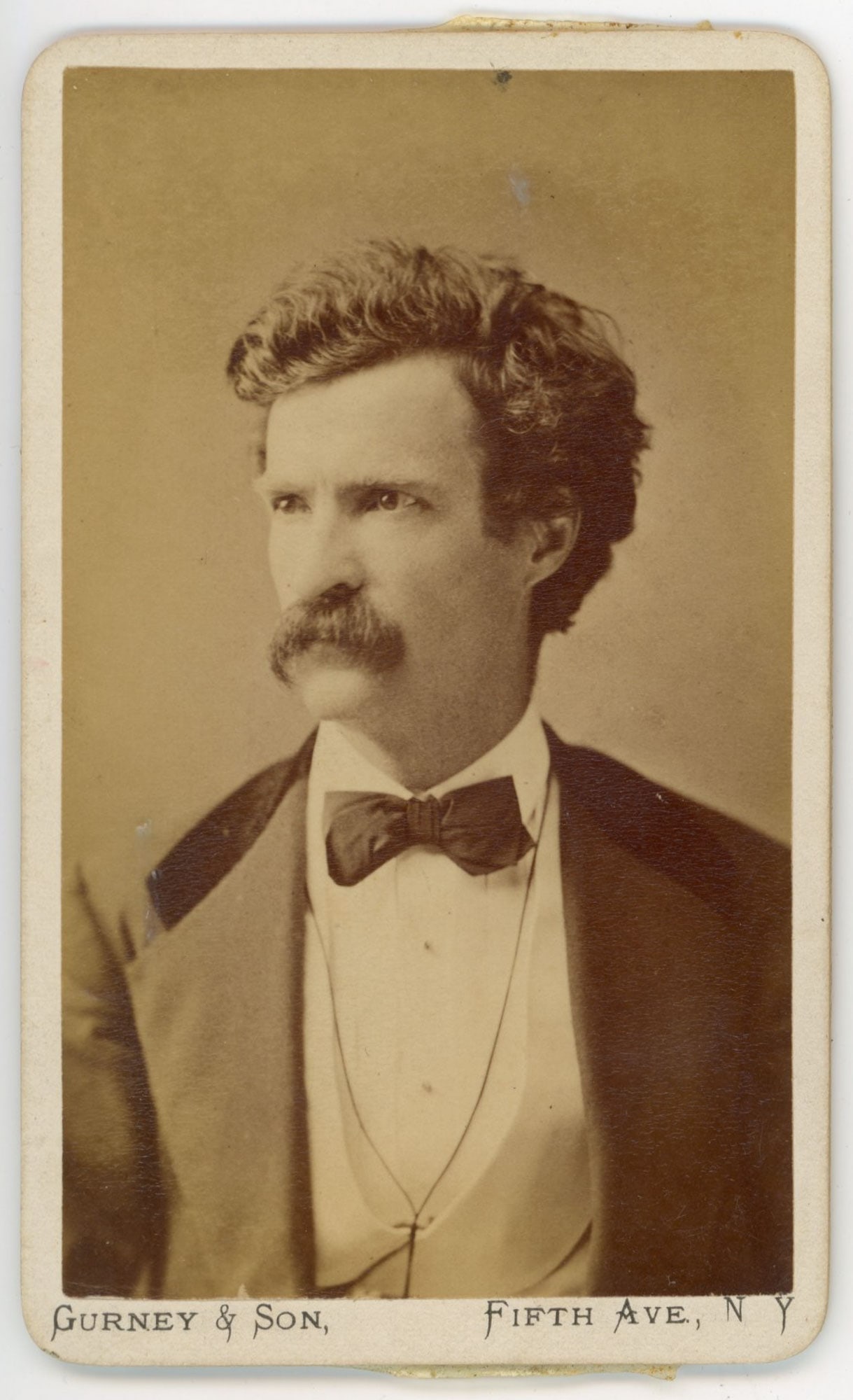 CDV, Mark Twain, Gurney & Son, New York, Bust Portrait (1 of 2)
