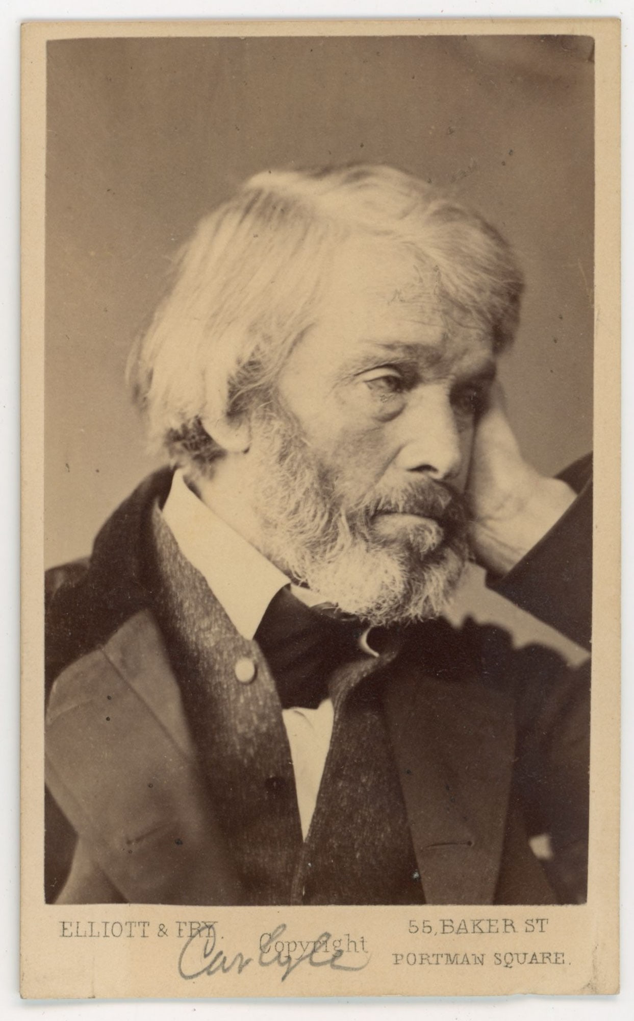 CDV, Thomas Carlyle, Elliott & Fry, London, Close Bust Portrait (1 of 2)