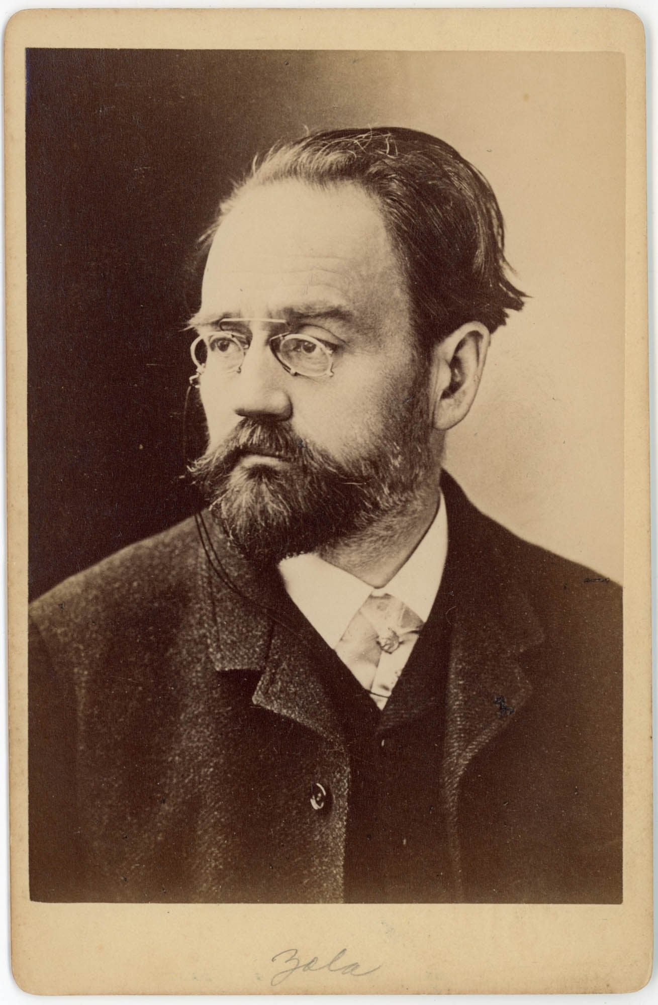 Cabinet Card, Emile Zola, No Imprint, Close Bust Portrait (1 of 2)