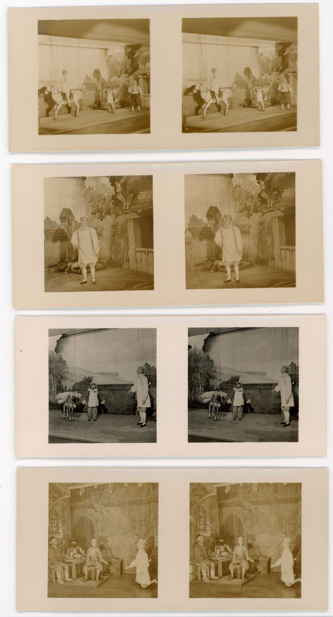 Stereoviews, Figures de Marionettes, Complete Set of Ten, Belgium (1 of 6)