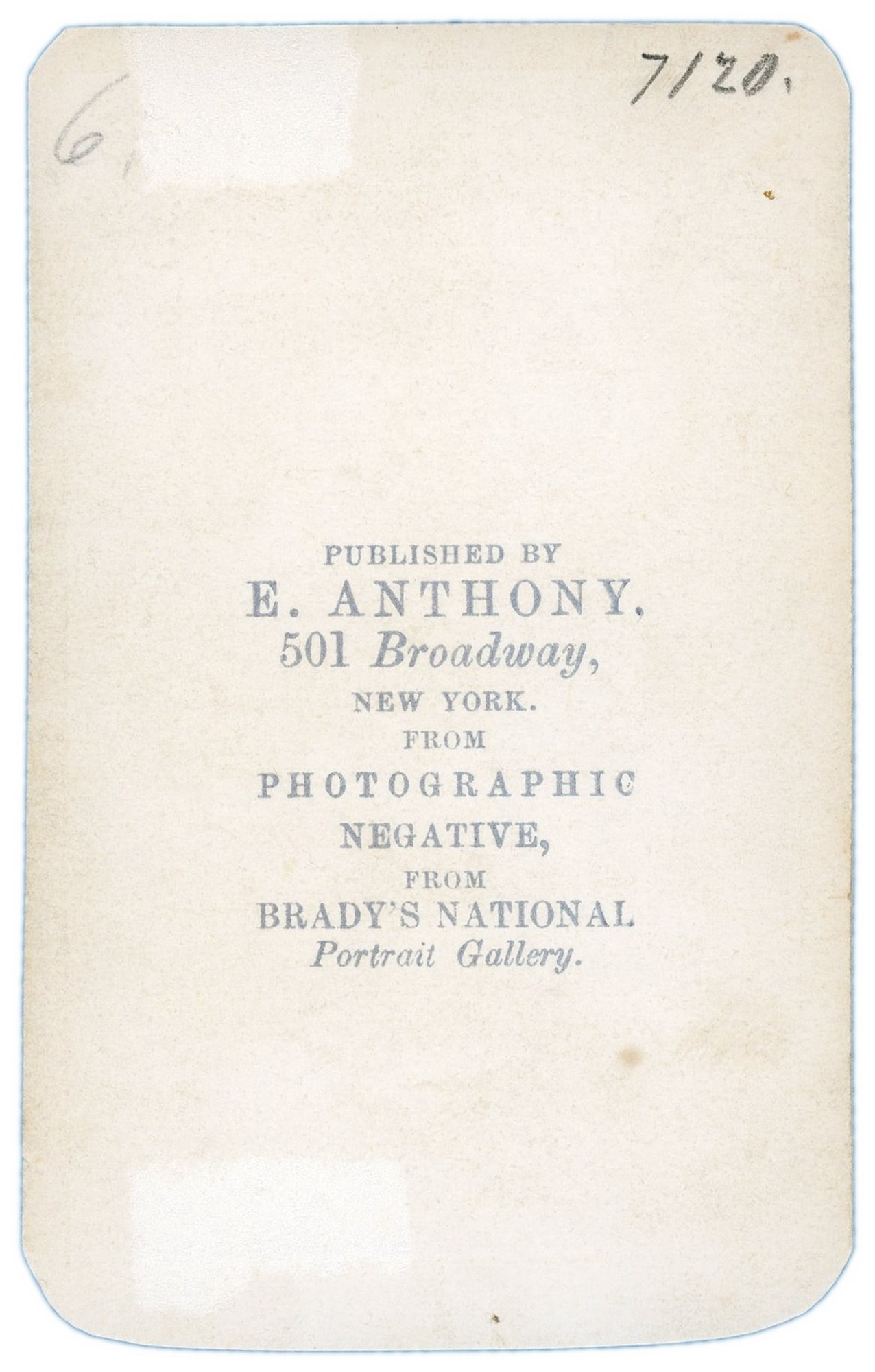 CDV, Gen. George B. McClellan, Brady, E. Anthony - 2