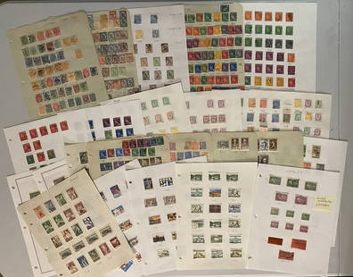 Finland Stamp Collection 1889-1997, Lot of 27 Pages: Finland Arms Type 1889-1892 and Imperial Arms 1901-1916 FEATURED: Unused #39 A6 5p green 1890 Coat of Arms, Finland Arms Type 1917-1930 FEATURED: #102 A19 1m red org 1925 Coat of Arms, unused,