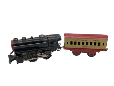 Hafner Overland Flyer Wind Up Locomotive Partial Set, Lot of 3