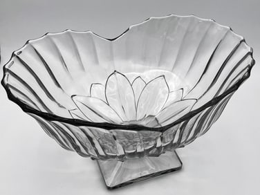 Art Deco Crystal Bowl with Base