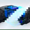 Viking Glass Bullseye Candle Votive Cube Candleholder