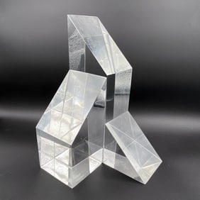 Acrylic 3 Piece Triangular Sculptures
