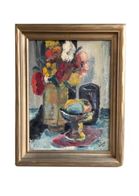 Still Life with Flowers and Fruit by Aida Mulieri Dagort