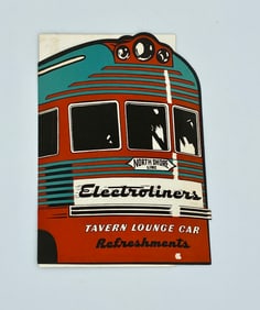 Electroliner Tavern Lounge Car Menu