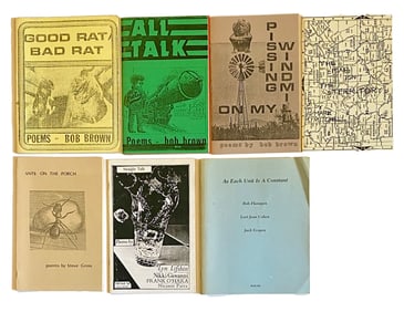 Self Published Poetry Pamphlets and Small Press Anthologies 1980-1984, Lot of 7