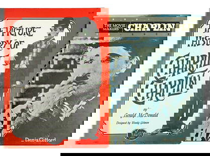 Charlie Chaplin Books, Lot of 2: Lot of 2 Books:The Picture History of Charlie Chaplin by Gerald McDonald. Softcover, 1965. The Movie Makers: Chaplin by Denis Gifford. Doubleday Publishing. 1974. Hardcover.