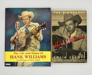 Hank Williams Books, Lot of 2: Lot of 2 Hank Williams Books:The Life & Times of Hank Williams. 1993. Arnold Rogers, Bruce Gidoll.The Biography Hank Williams. 1994. Colin Escott