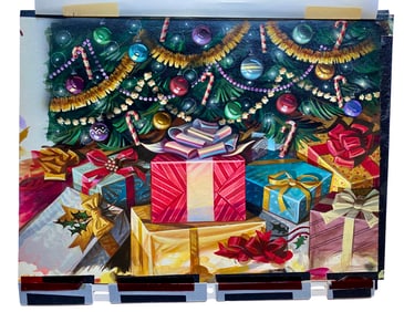 Under the Christmas Tree – Acrylic and Airbrush on Art Board