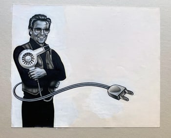 Eye on Hollywood KABC Segment “Hairdresser Confidants?? Pencil and Airbrush on Art Board