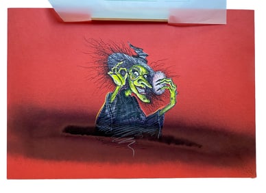 Holloween Witch Applying Eyeliner Graphic