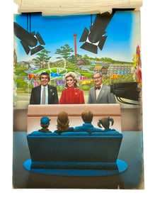 Paul Moyer Ann Martin Dr. Martin Fischbeck KABC Six Flags Magic Mountain Promotional Graphic