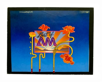 Best of AM, KABC Graphic, Art Nouveau Flower Motif, Acrylic, Airbrush & Pencil cut out/paste up comp