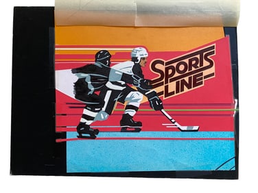 Sports Line Hockey Players Graphic