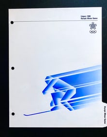 1988 Winter Olympics Calgary Skier Press Release Graphic