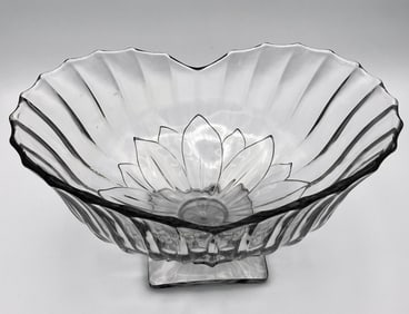 Art Deco Crystal Bowl with Base