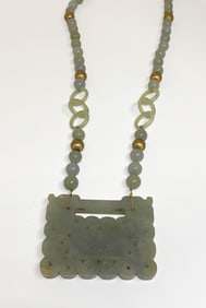 Chinese Jade Necklace and Pendant