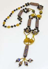 Millefiori Multi Colored Bead Necklace