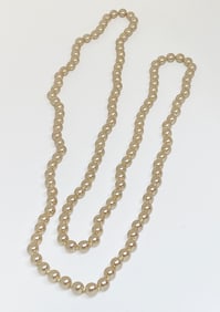 Faux 56 Inch Pearl Necklace