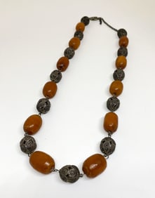 Victorian Antique African Amber Bead