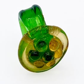 MCM Green Glass Art Ring