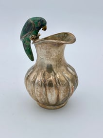 Los Castillos Silver Plated Pitcher with Parrot