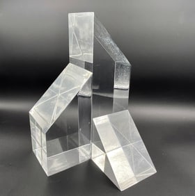 Acrylic 3 Piece Triangular Sculptures