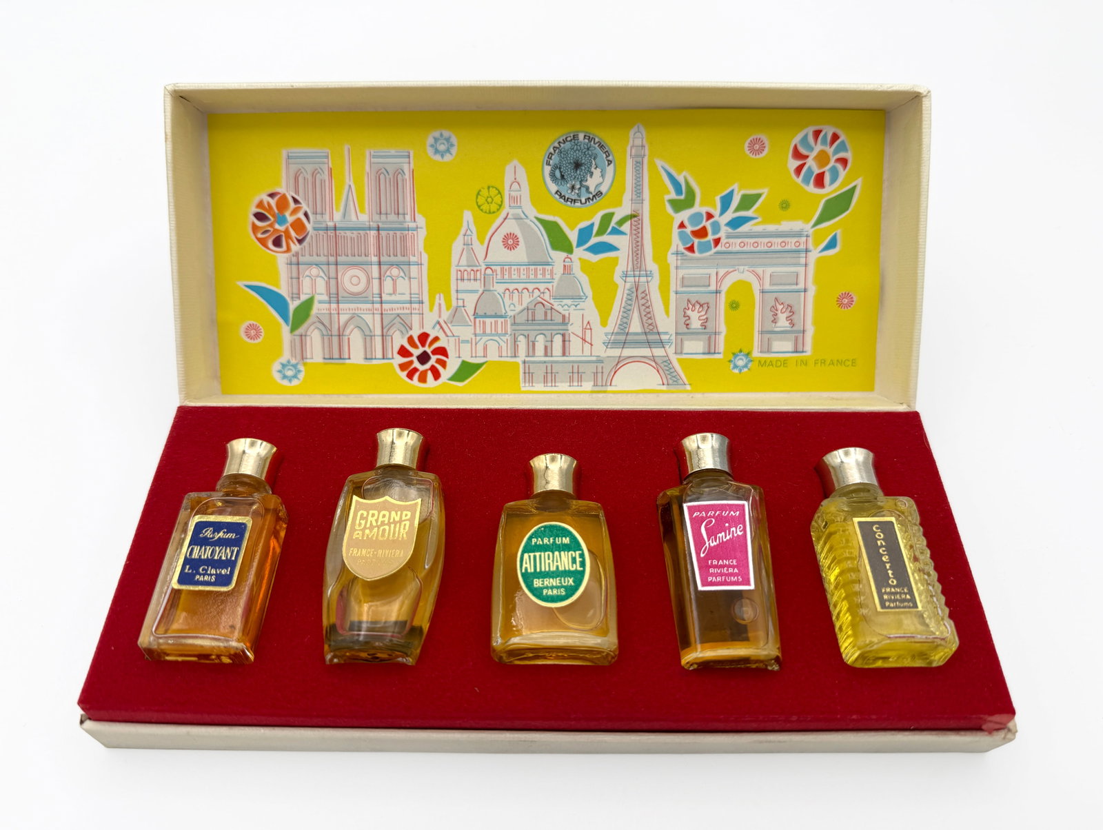 Vintage Parfums de France 5 bottle Mini set (1 of 3)