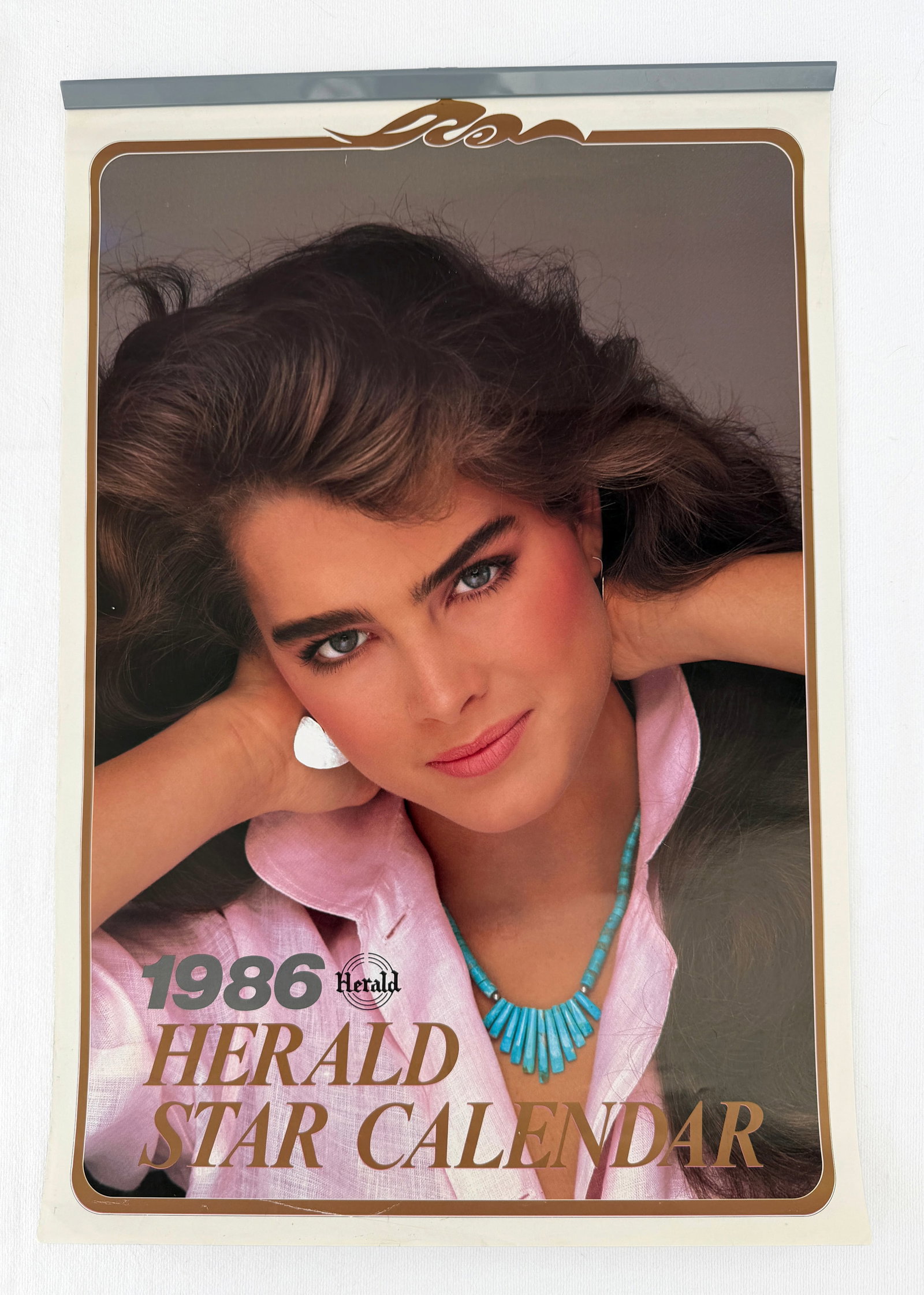 Very Rare 1986 Nippon Herald Films Calendar: 1986 Nippon Herald Films Bergel of Hollywood Calendar cover featuring Brook Shields. Other starlets of the time include: January - Fanny Ardant, February - Meryl Streep, June - Daryl Hannah, Sept -