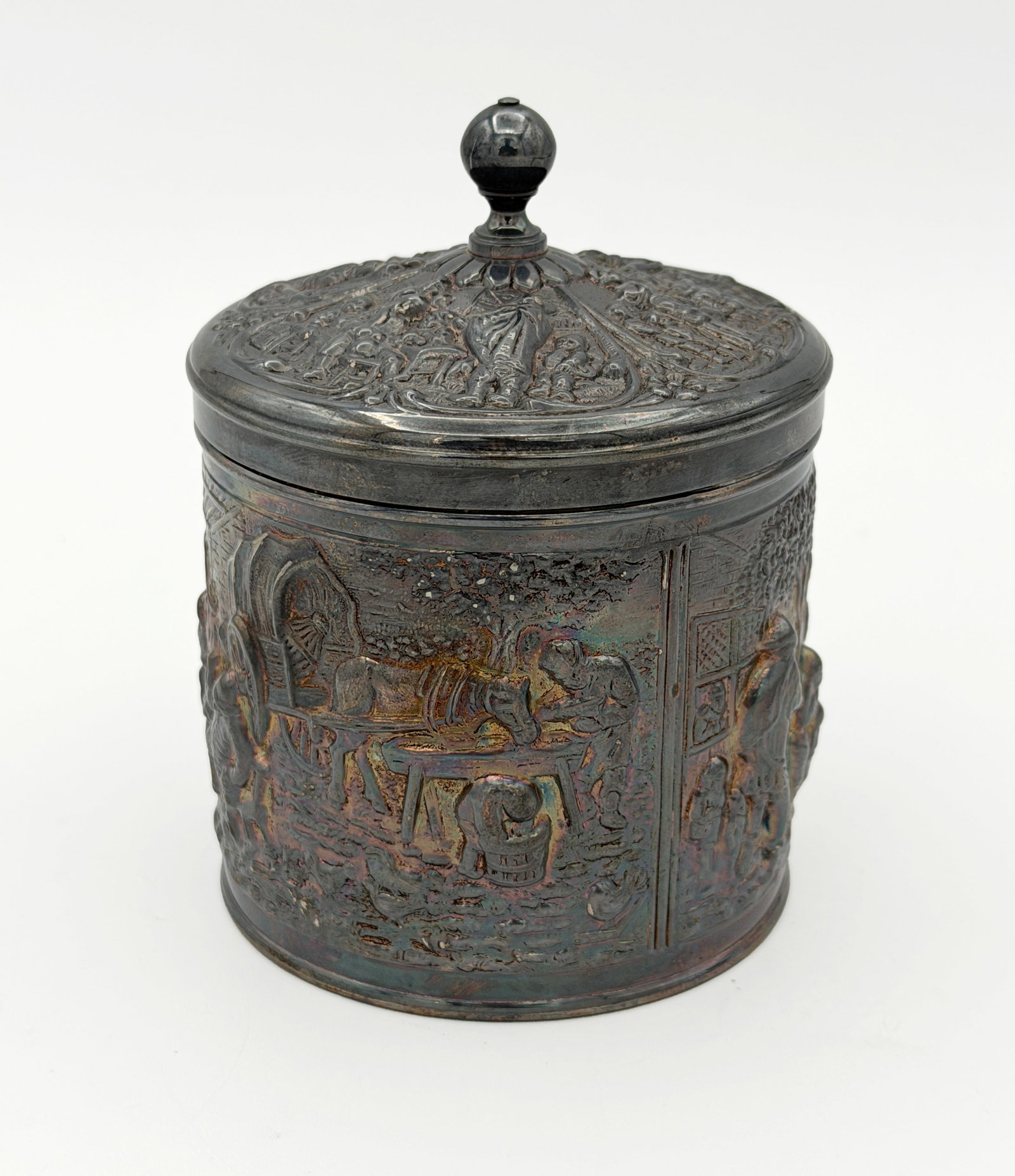 Vintage Silver Plated Dutch Tea Caddy - 3