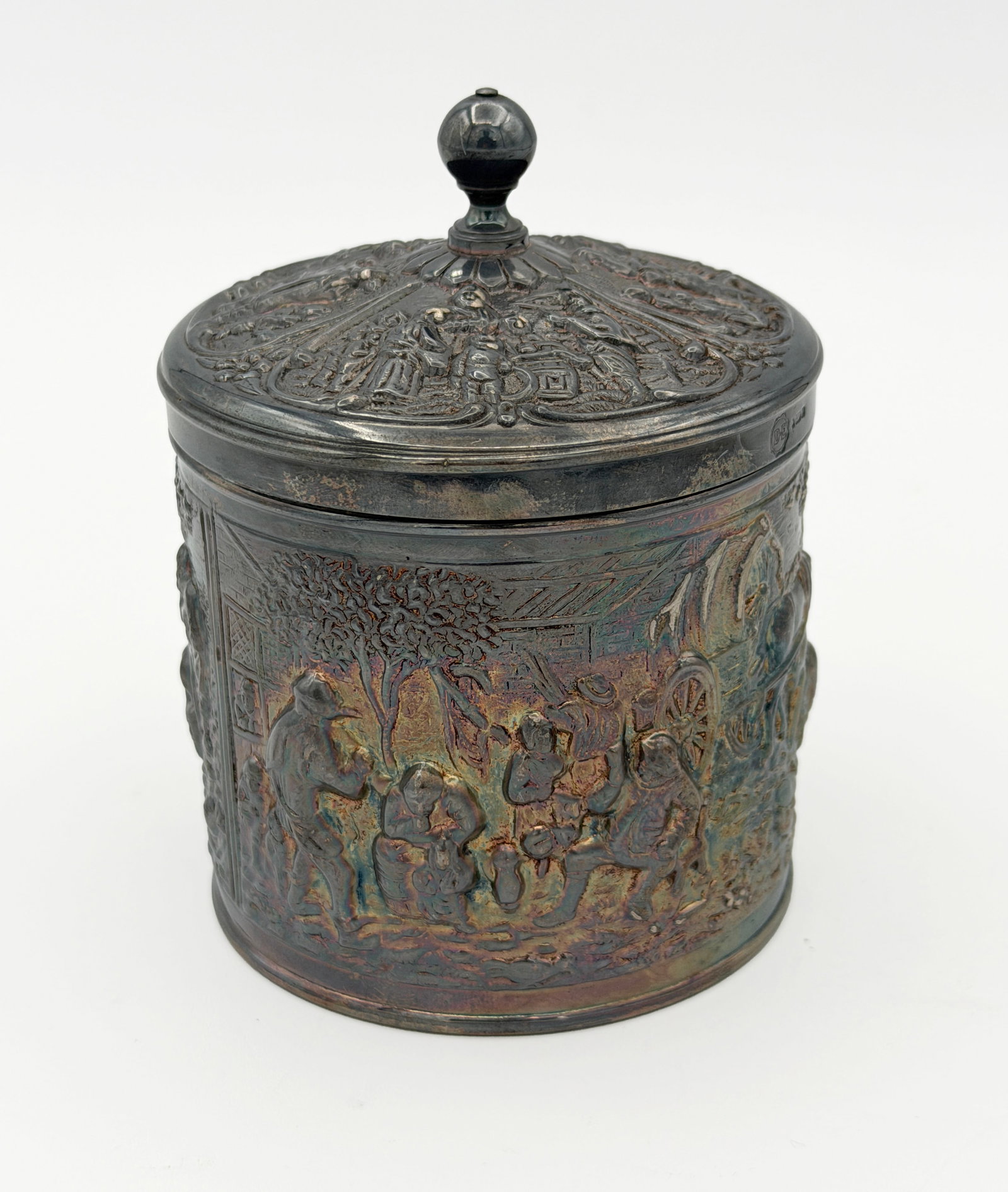 Vintage Silver Plated Dutch Tea Caddy - 4