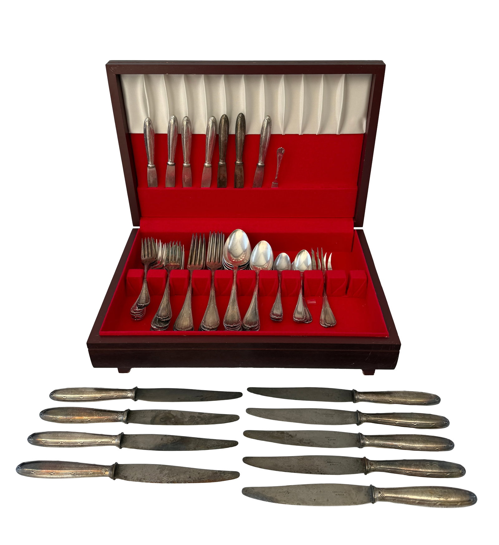 Vintage Christofle Rubans Silverplate set 65pc (1 of 3)